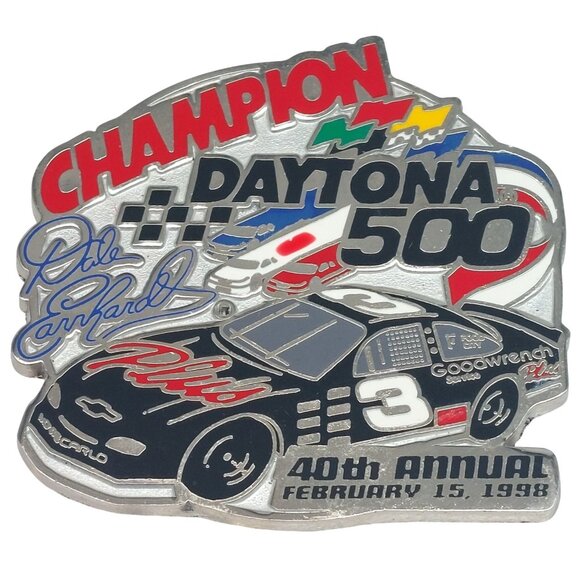 1998 Dale Earnhardt Daytona 500 Champion Pin #3 Goodwrench Monte Carlo - Picture 1 of 5